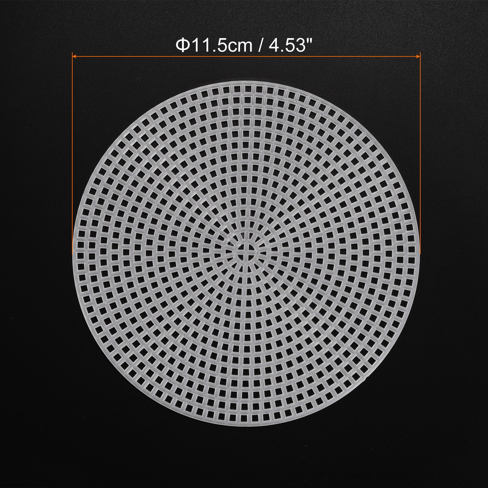 20 Pack Round Plastic Canvas Mesh Sheets 4.53" White Circle Blank Mat