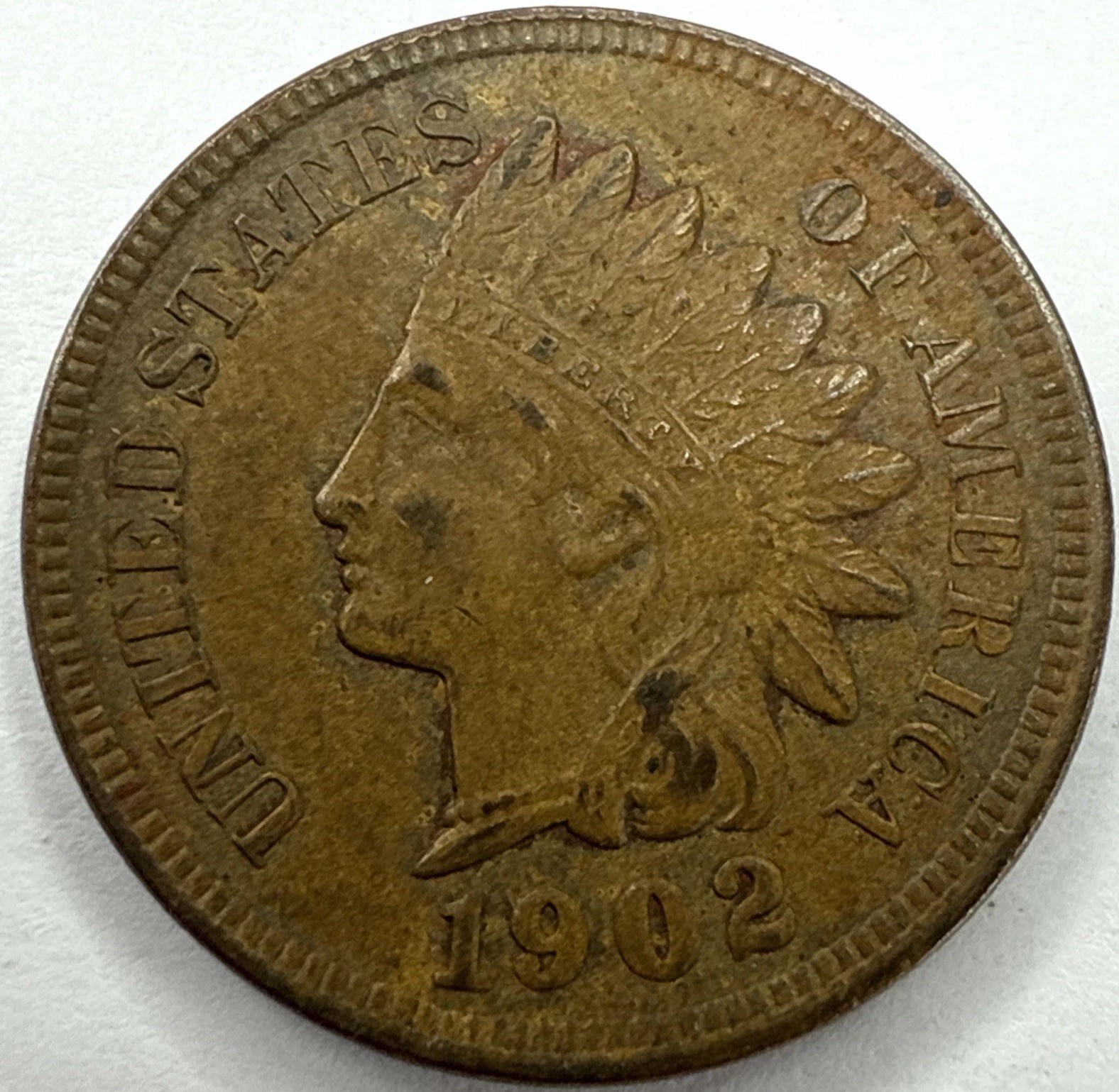 1902 Indian Head Cent Exact Coin Imaged #IND2038