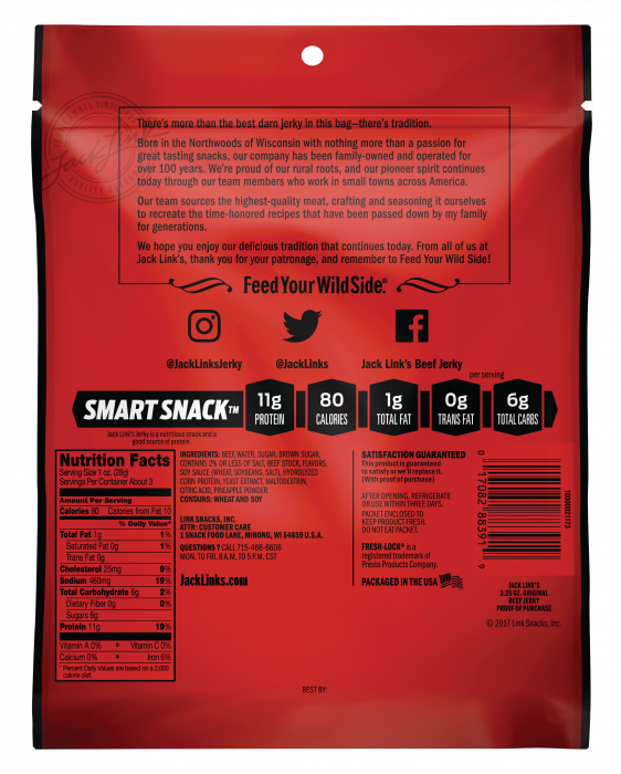 Jack Link's Original Beef Jerky 8 - 3.25 oz. bags