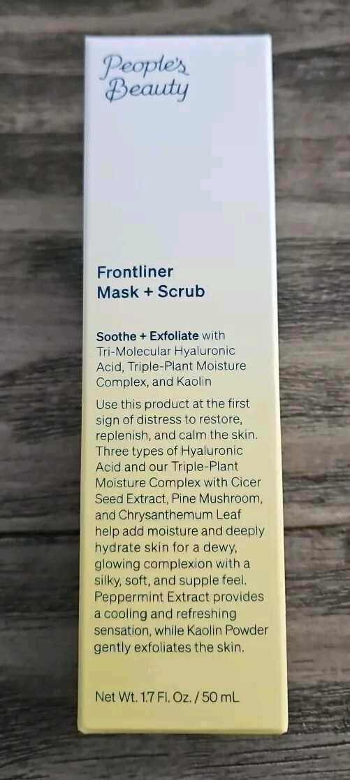 People's Beauty Frontliner Mask + Scrub, 1.7 oz / 50 mL