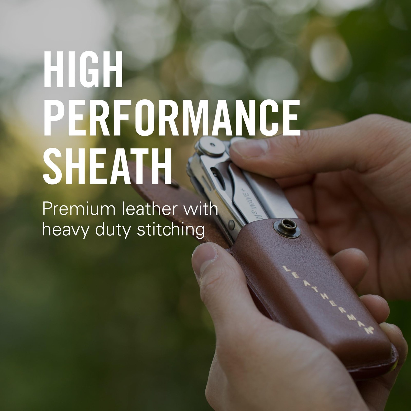 LEATHERMAN Heritage Leather Snap Sheath Multi-Tools, Brown, Large