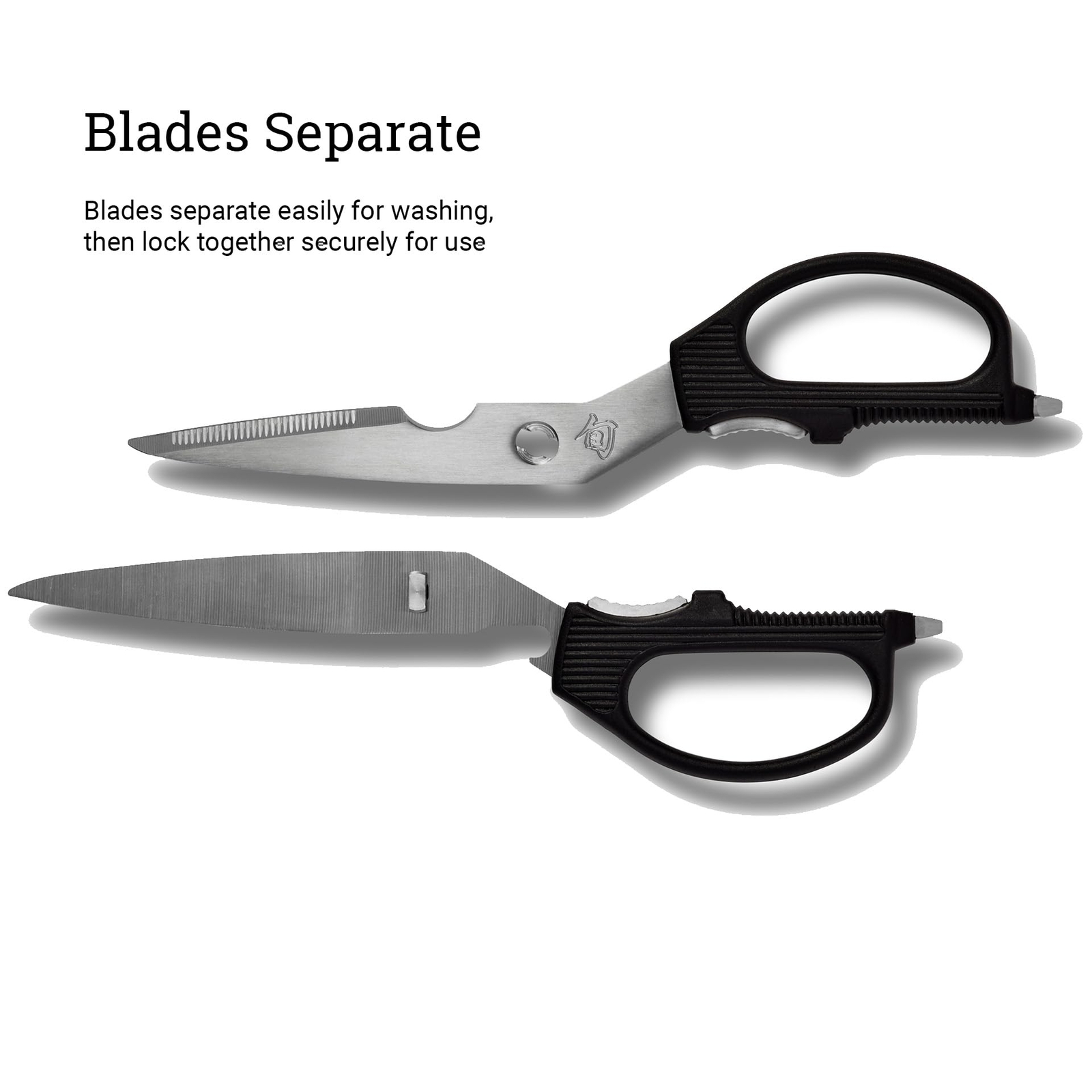 Shun Multi Purpose Kitchen Shears with Nutcracker Jar Opener and Screwdriver ...