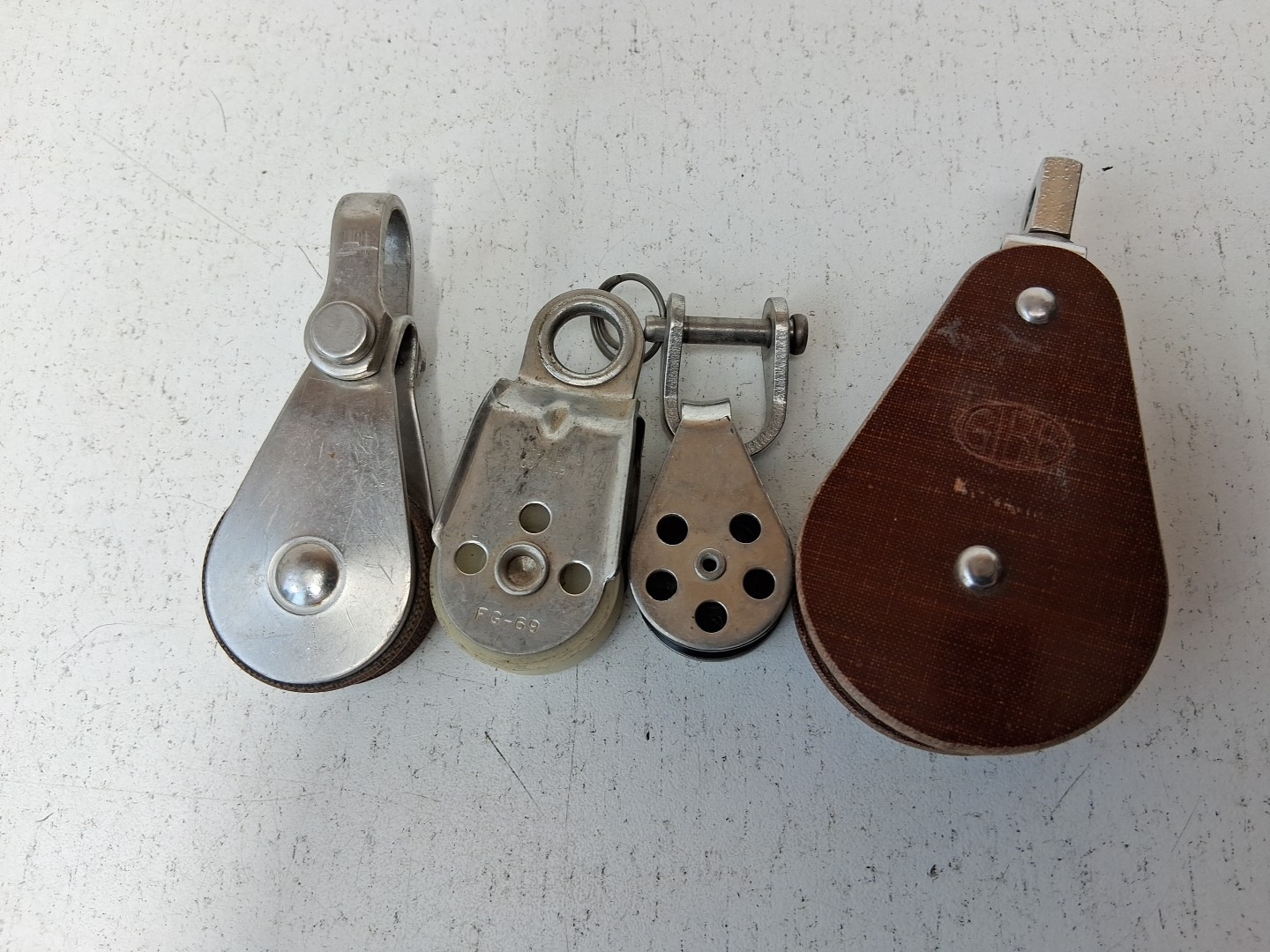 4 marine block pulleys