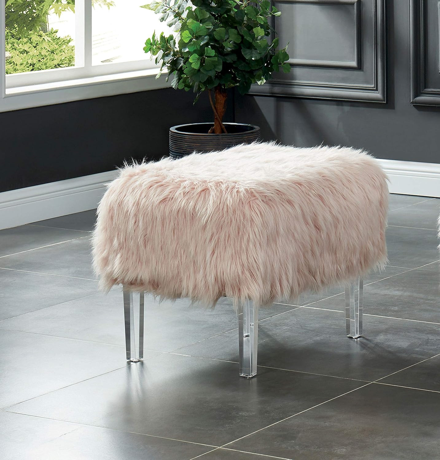 Chic Pink Susie Ottoman - Stylish Design
