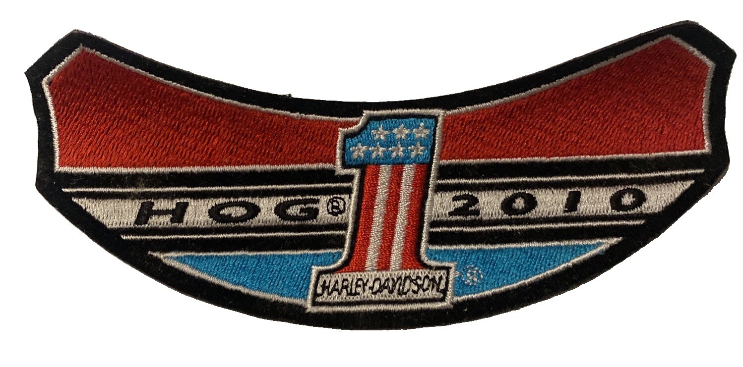 Harley Davidson Number 1 Hog 2010 Patch Brand New Red White & Blue 5.5” Long