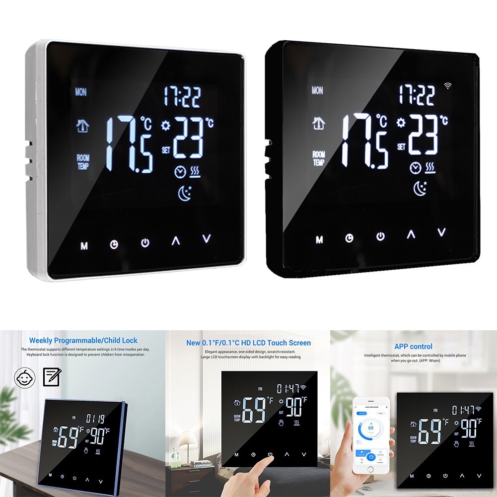 For Thermostat Programmable Wifi Wireless Home Room Sensor App Digital