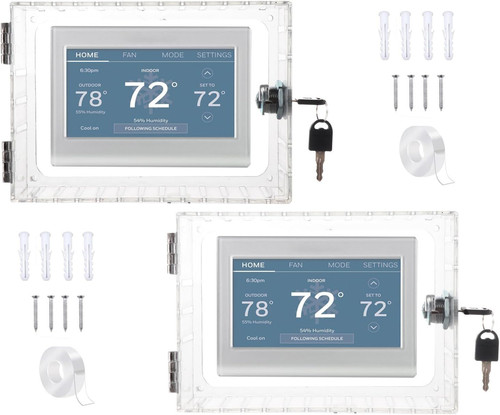 Thermostat Lock Box Cover Large with Key...
