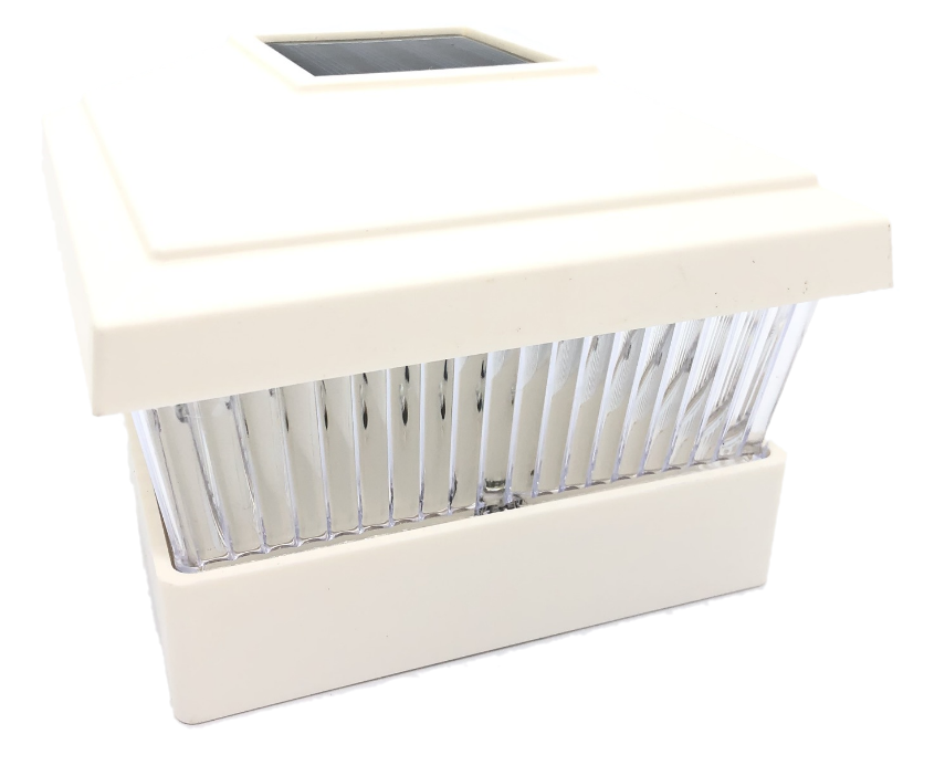 4PK White / Black / Copper / Silver 5" x 5" Solar Post Deck Cap Fence LED Light