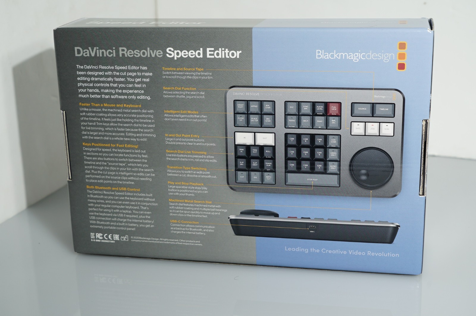 Blackmagic Design DaVinci Resolve Speed Editor Keyboard Video Editing New