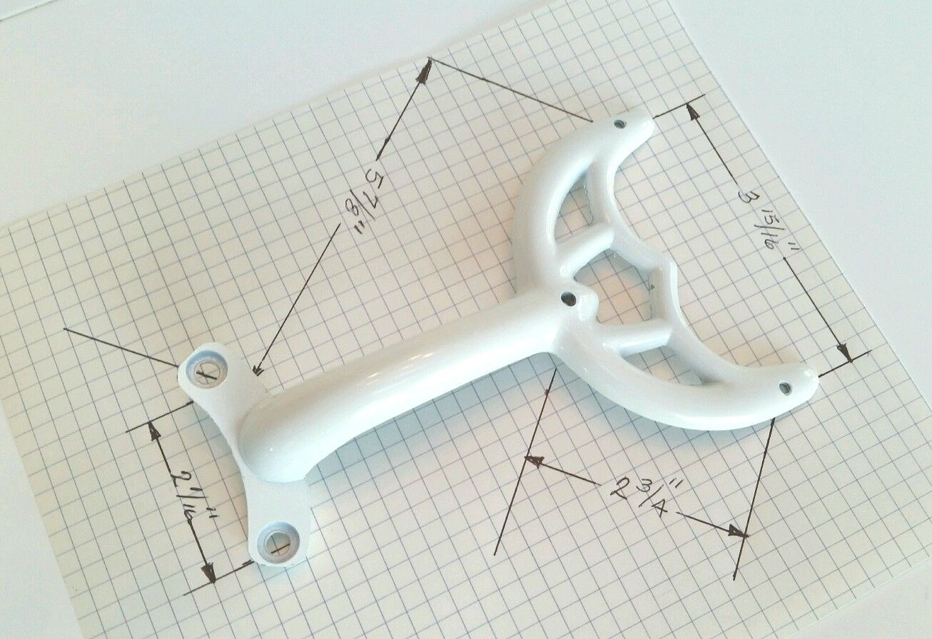 52" White Ceiling Fan Blade Arm Replacement Bracket Fits Hunter & Hampton Bay