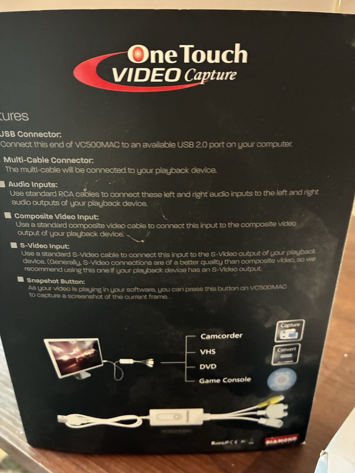 Diamond One Touch Video Capture for Mac OS