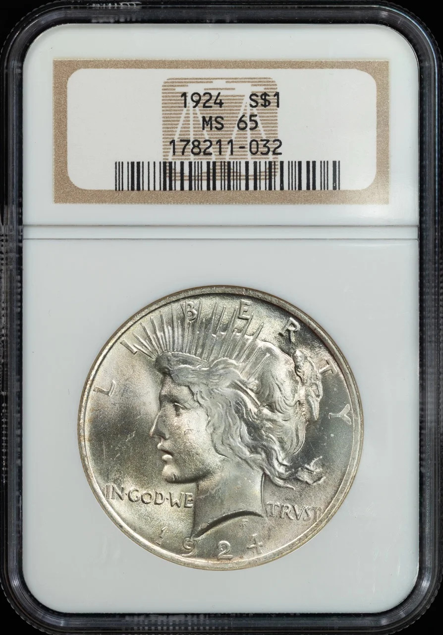 1924 Peace Silver Dollar NGC MS-65