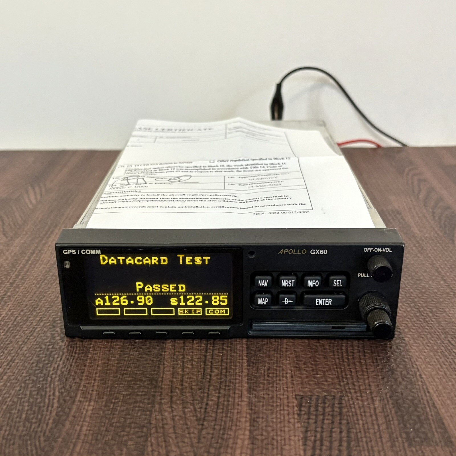 Apollo GX 60 GPS Comm 14-28v 430-6050-604 w/ New 8130