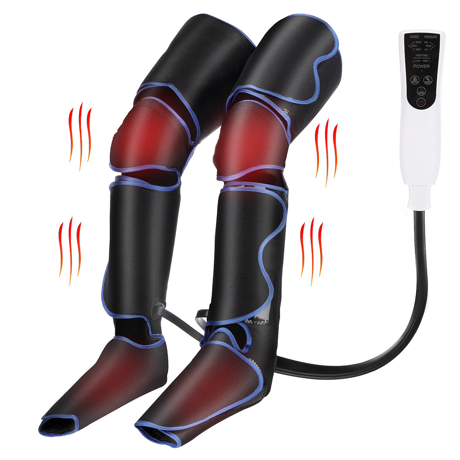 Leg Massager for Circulation, Air Compression Calf Knee Foot Massager with Heat