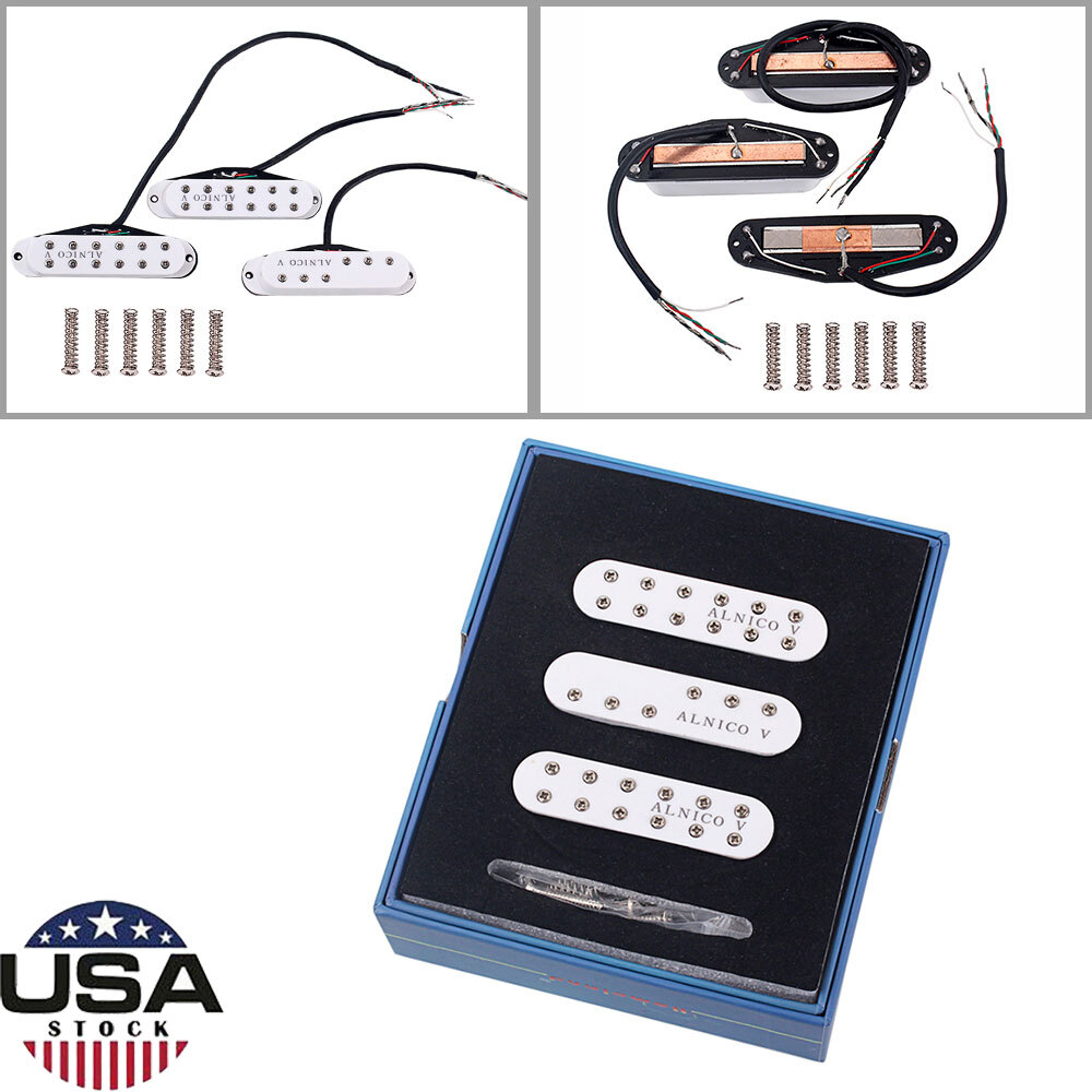 Loaded Alnico V Humbucker Pickup Single-Coil for Stratocaster Strat ST Style