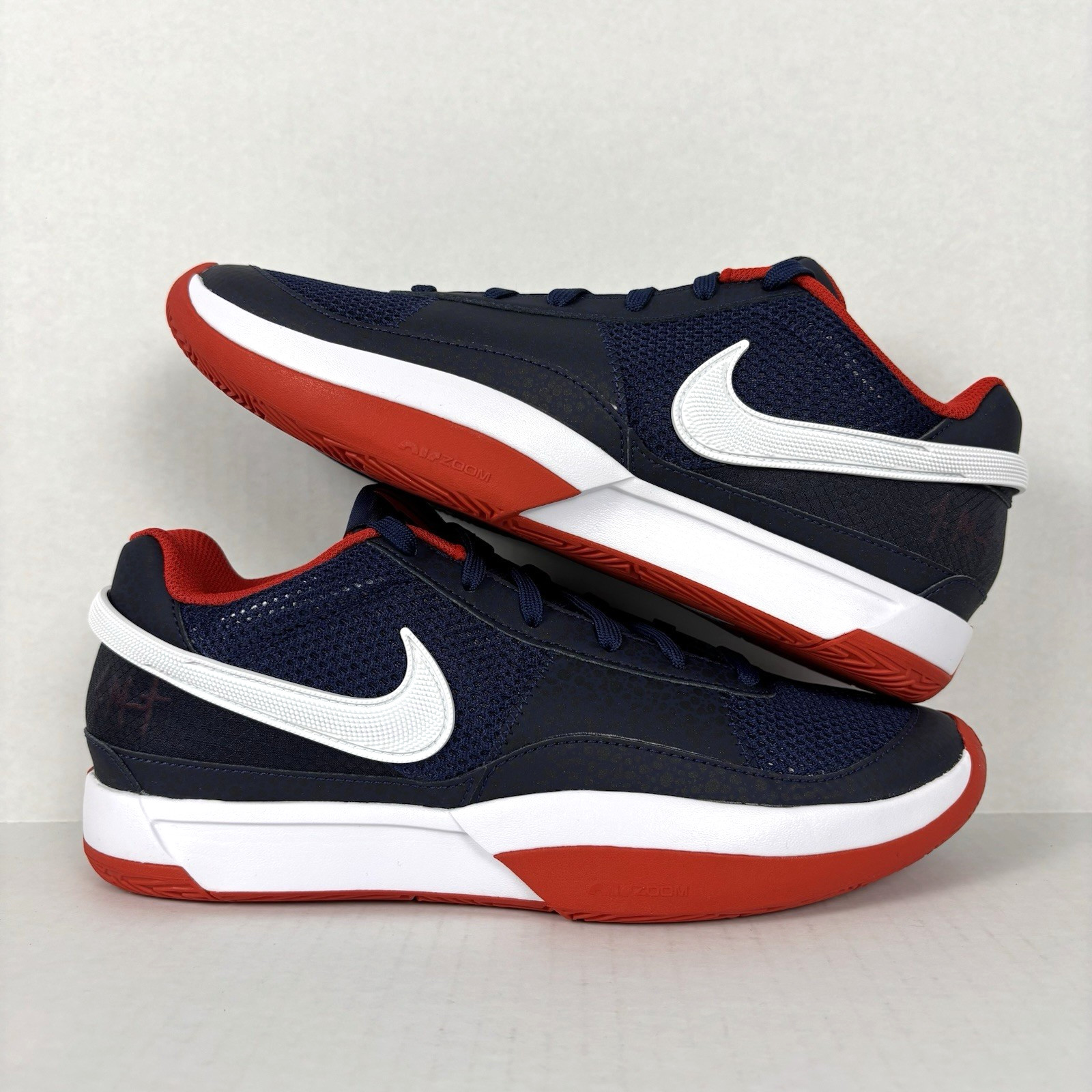 Nike Ja 1 Team USA Olympic White Red Basketball Shoes FQ4796-403 Men Size 10