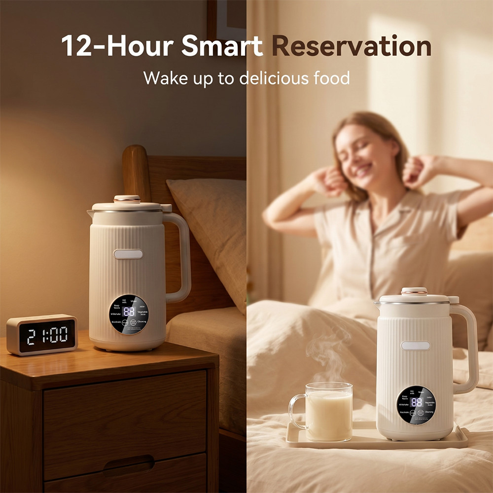 Automatic Nut Milk Maker Machine 40oz Soy Almond Milk Blender Soup Maker 110V