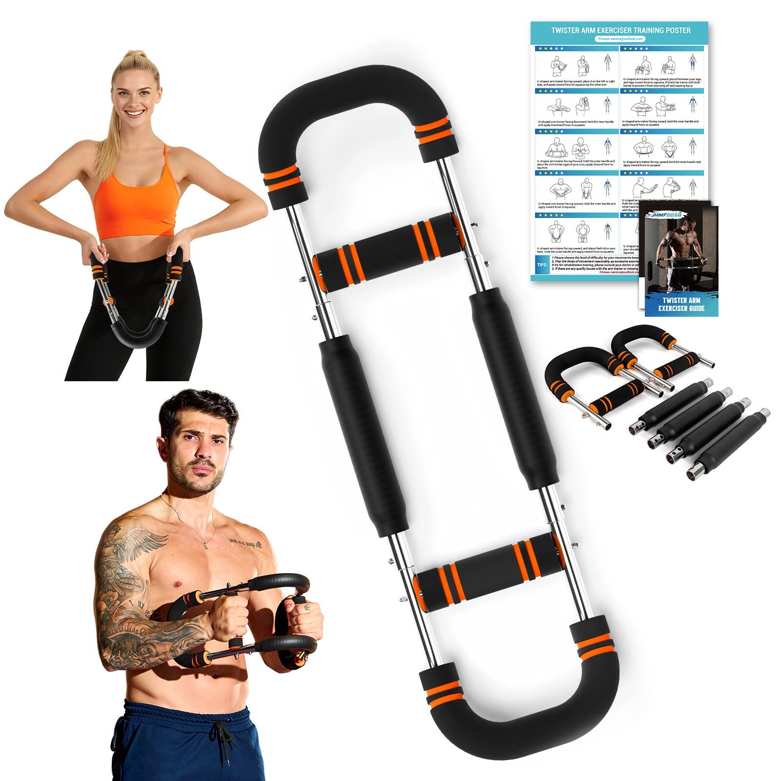 Twister Arm Trainer, Adjustable 6 Resistance Levels(30-120lb) Twister Arm Che...