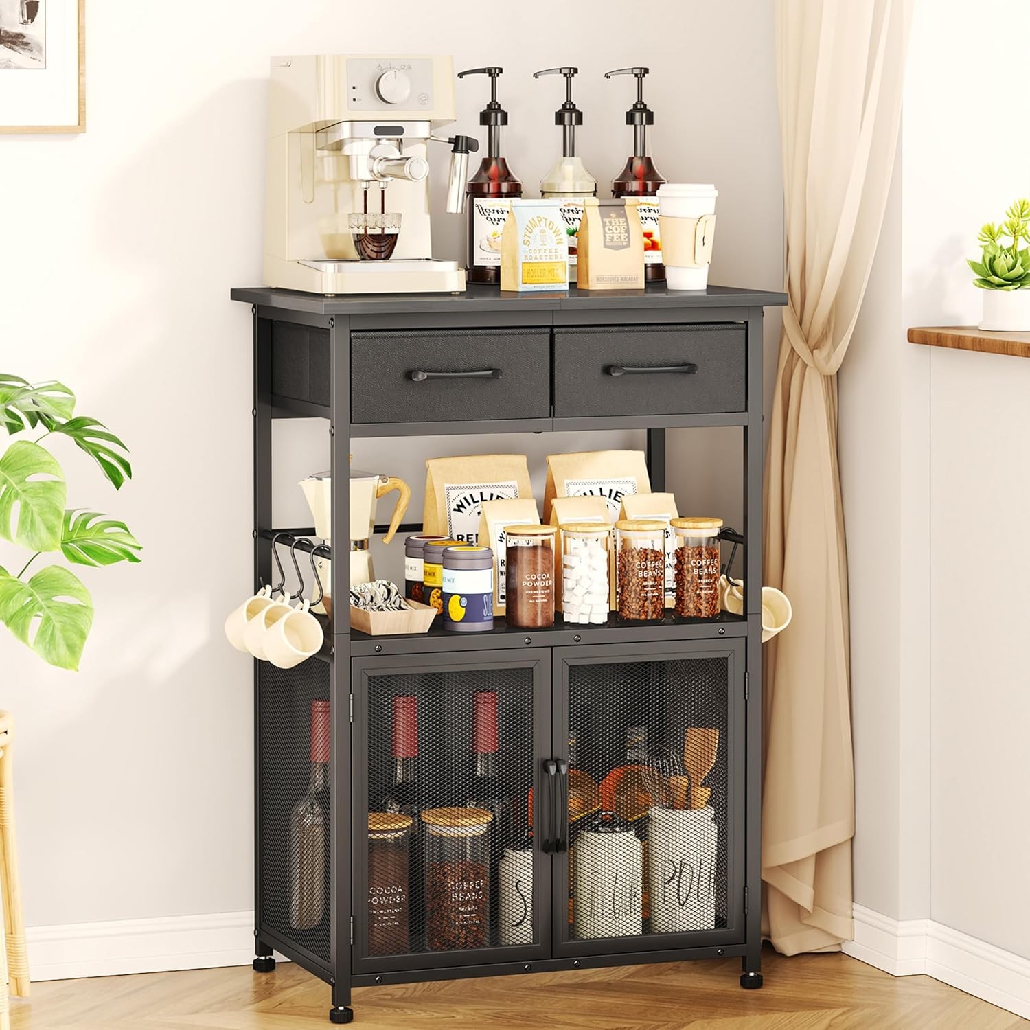 Coffee Bar Cabinet with Der - 20.47" Coffee Stand Stat with