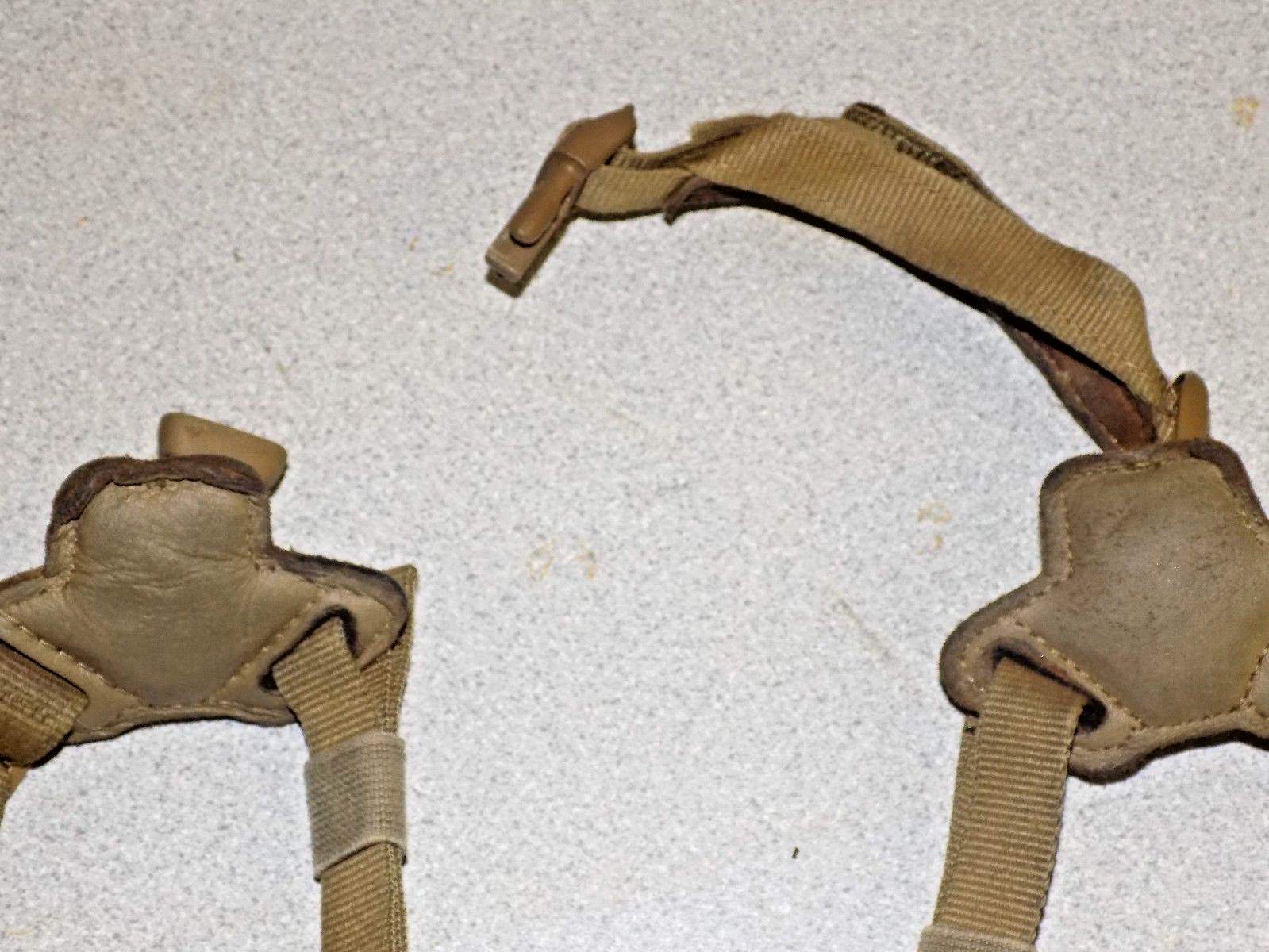 USMC Gentex Retention Helmet Chin Strap X Harness LWH Coyote Brown Medium/Large