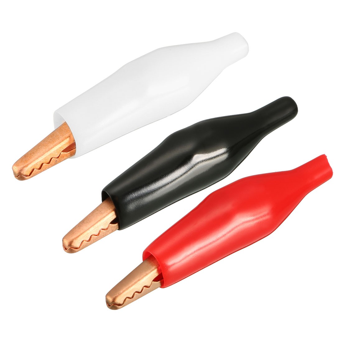 30 Pcs Red Black White Soft Plastic Coated Testing Probe Alligator Test Clip