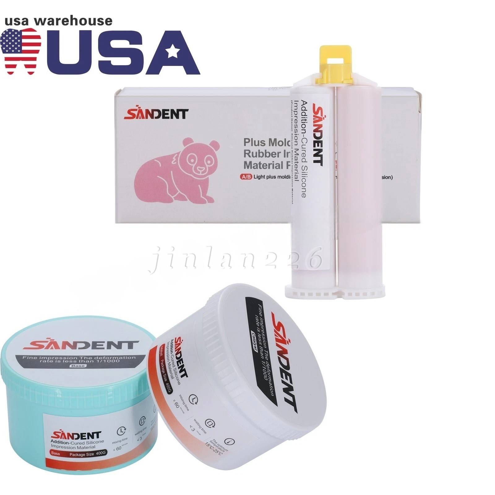 Dental Elastomeric Impression Putty Soft Silicone Material SANDENT USA