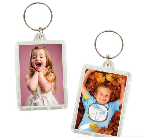 WHOLESALE 120 = 10 DOZEN PHOTO FRAME KEYCHAINS KEY CHAIN CLEAR TRANSPARENT
