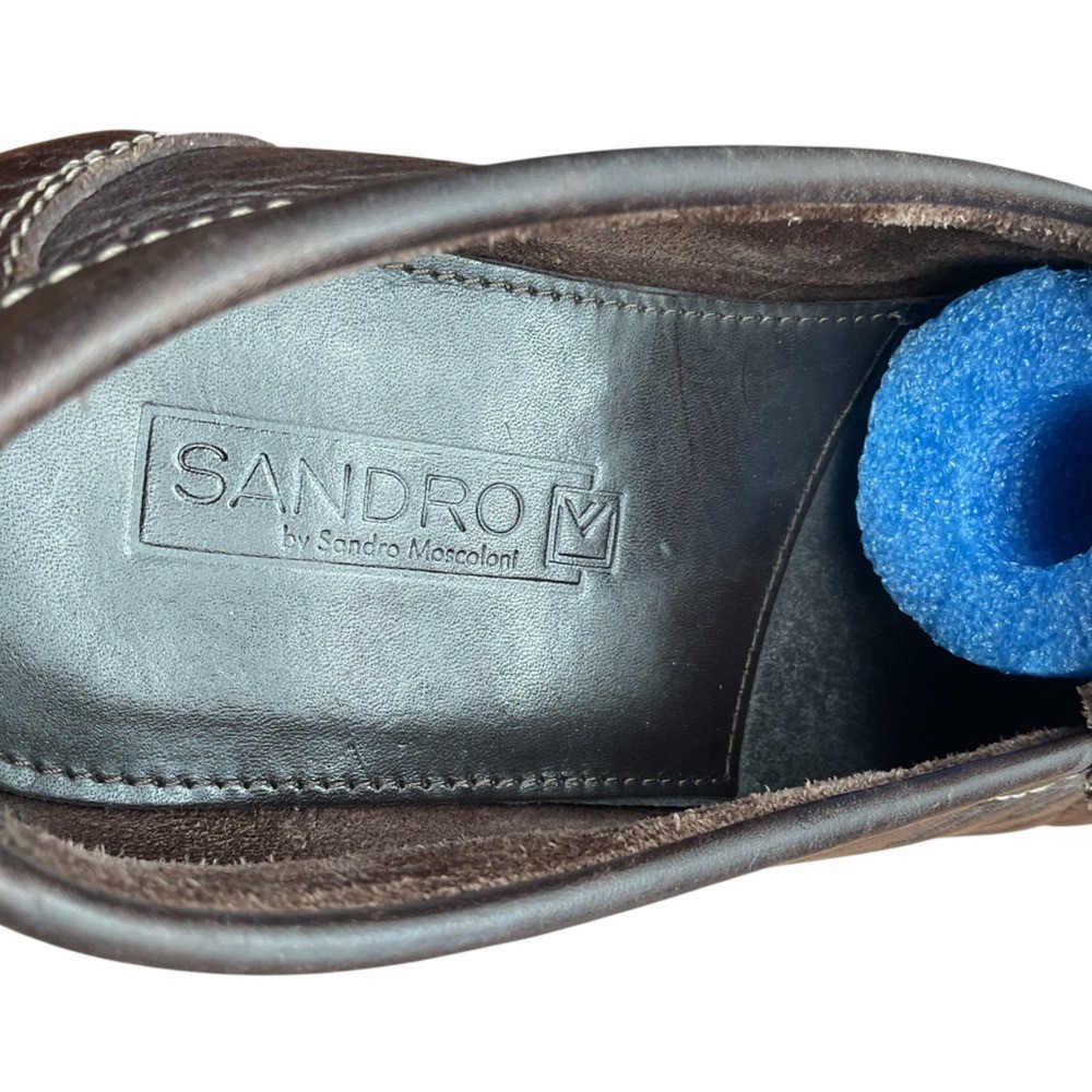 Sandro Moscoloni Rich Brown Leather Slip-Ons 12D
