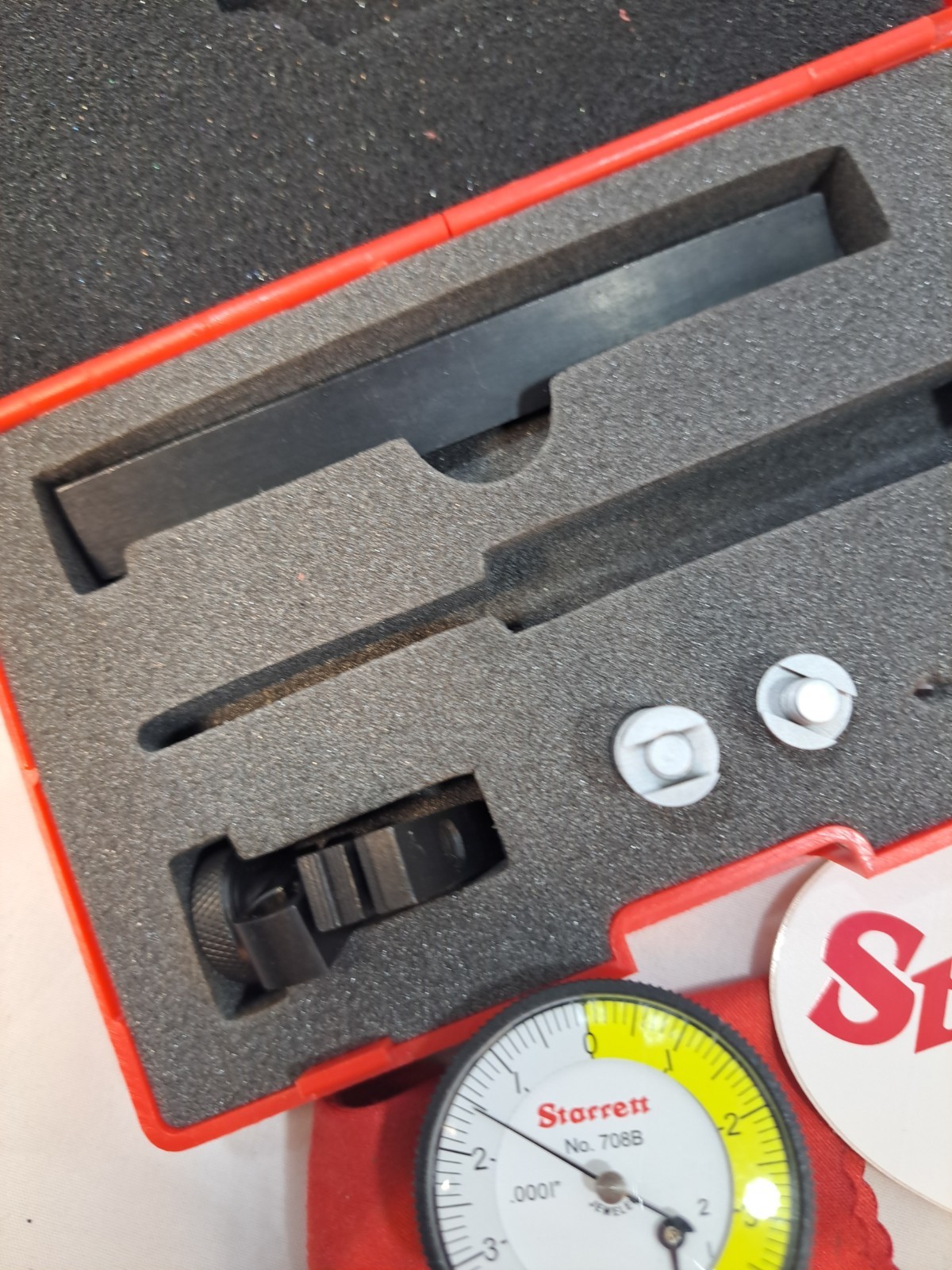 Starrett 708B Precision Dial Test Indicator Set .0001" with Case and Accessories