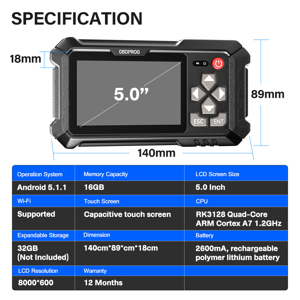 OBDPROG MOTO100 Motorcycle Diagnostic Reset Scanner E-CU Coding Scan Tool