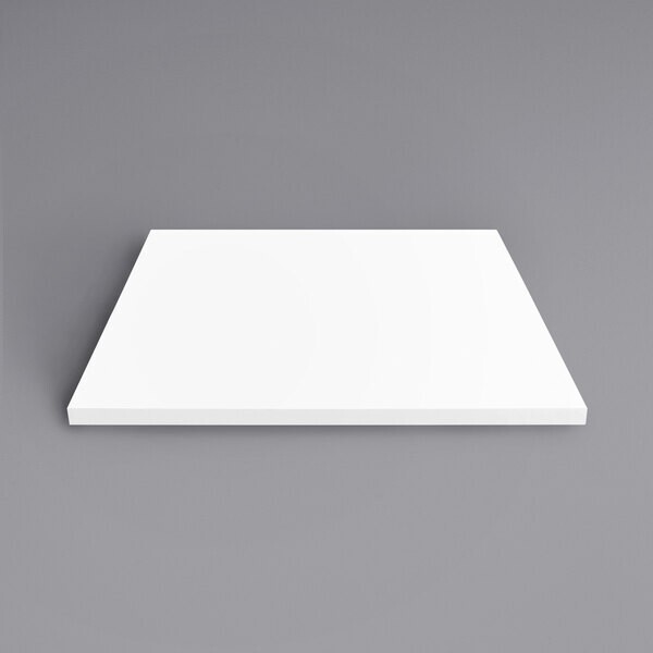 30'' Square All-Weather Quartz Restaurant Table Top in Winter White Marble