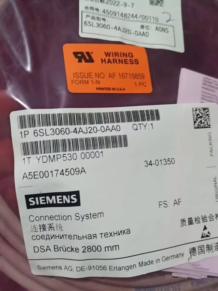6SL3060-4AJ20-0AA0 1PC NEW SIEMENS SINAMICS DRIVE-CLIQ CABLE 6SL3 060-4AJ20-0AA0