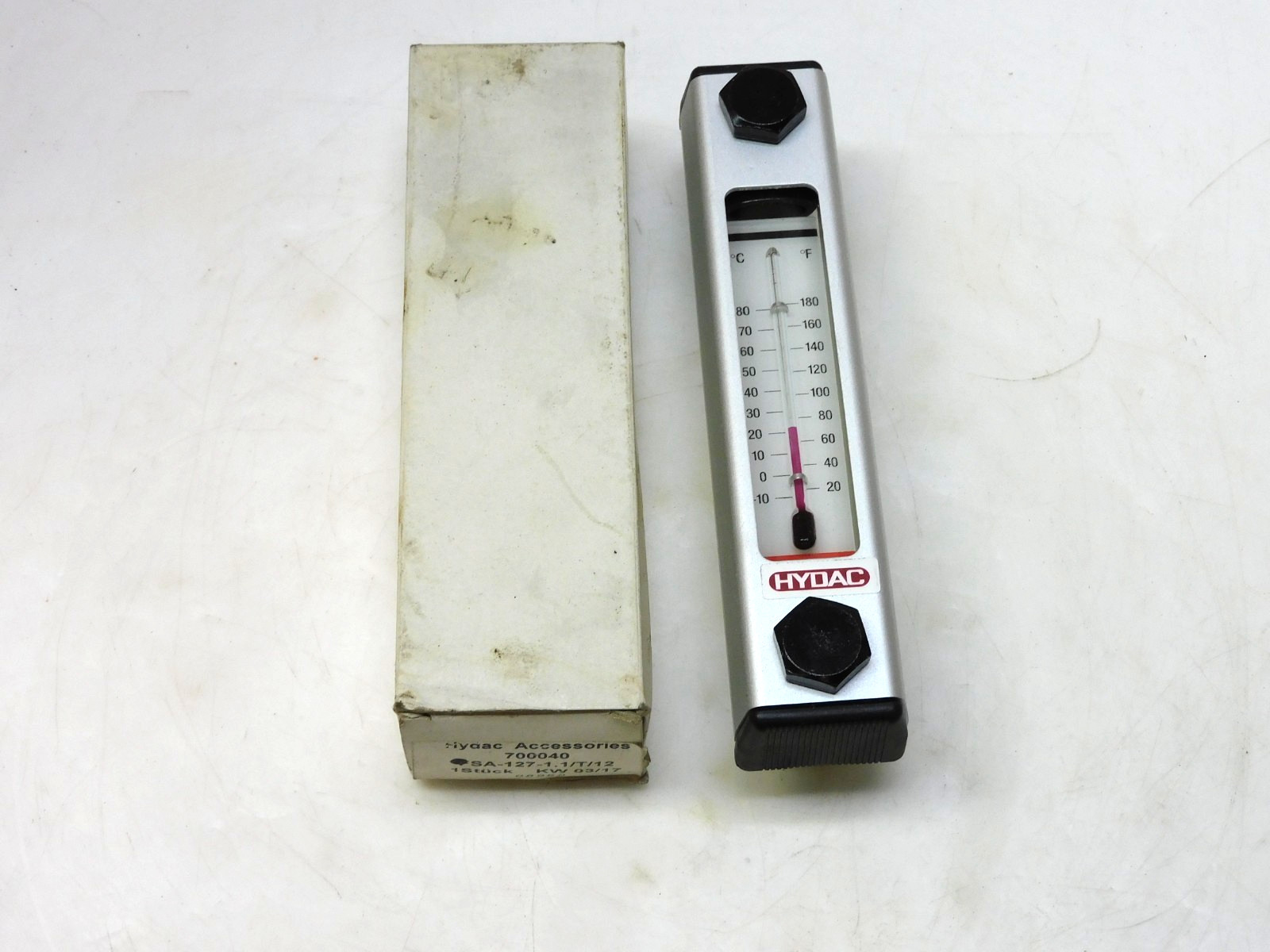 HYDAC 700040 LEVEL INDICATOR W/ THERMOSTAT FSA-127-1.1/T/12