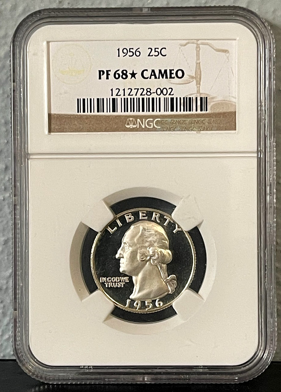 1956 Washington Quarter NGC PF68* STAR Cameo Absolutely Brilliant Coin!