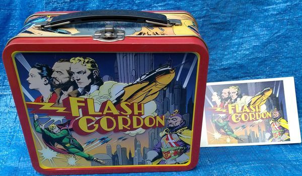 2000 Dark Horse Comics Flash Gordon Metal Lunchbox With Postcard Ming Dale Arden