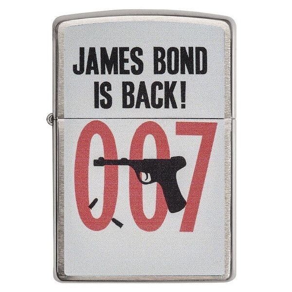 Zippo James Bond Is Back Brushed Chrome 29563