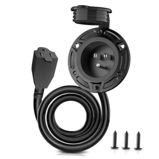 15 Amp125V Shore Power Inlet,Electrical Plug,Extension Integrated