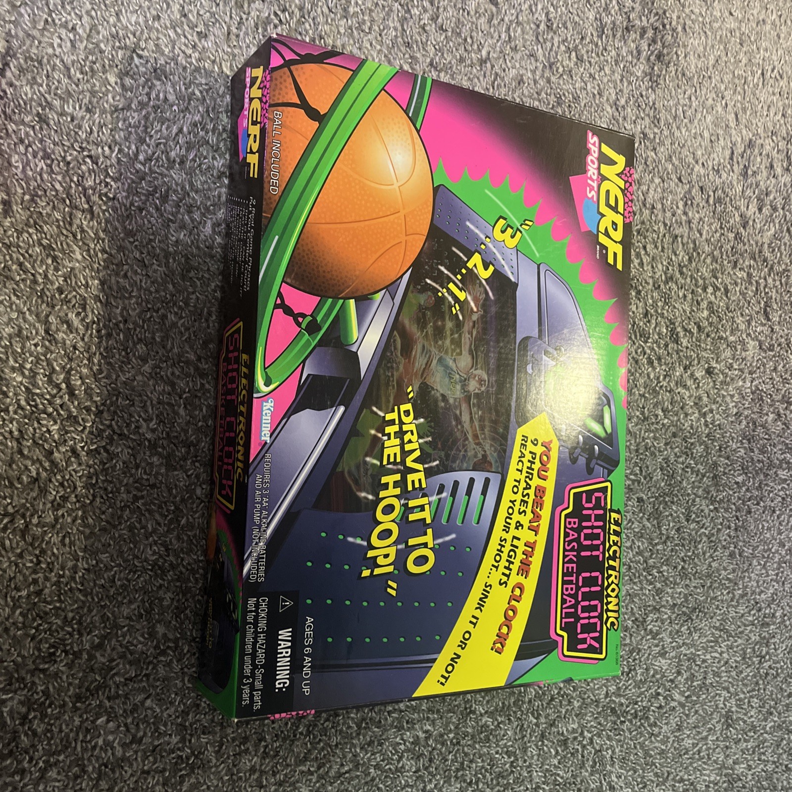 1997 Kenner Nerf Sports Electronic Shot Clock Basketball Kenner ReadDescription