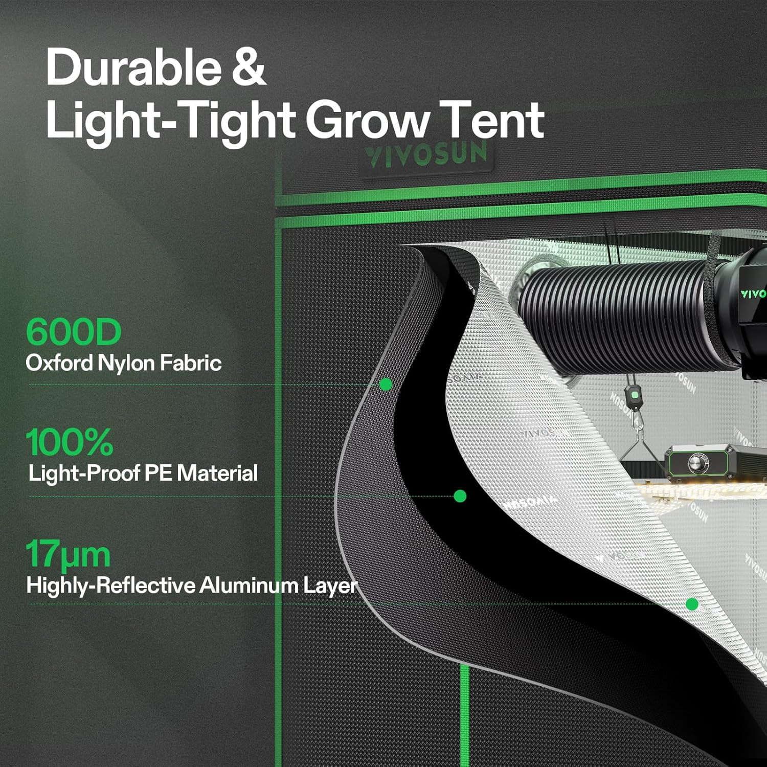 Smart Grow Tent Kit - 4x4ft WiFi Automatic System with LED Light & Ventilation