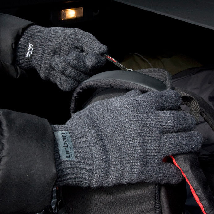 Mens & Womens Ladies Warm Classic Thinsulate Lined Gloves BLACK GREY or BLUE