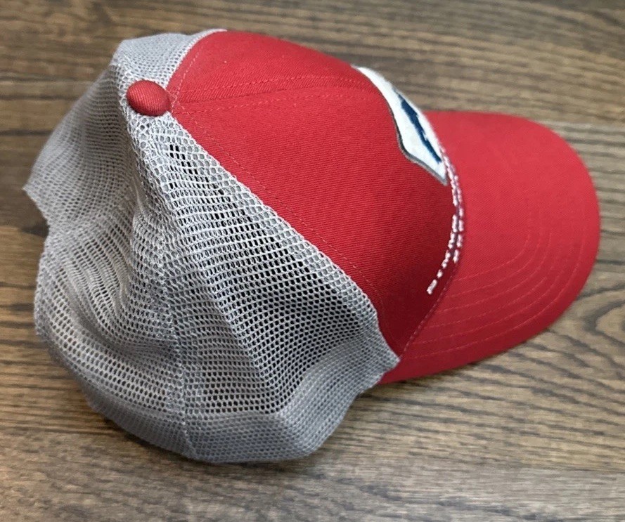 Simms Fishing Trout Trucker Cap Red -Black Underbrim - RARE Holiday Classic!