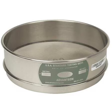 Advantech Manufacturing 50Ss8f Sieve, No 50, S/S, 8 In, Full Ht