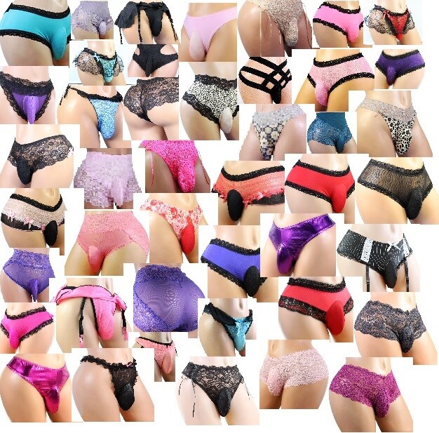 4 pieces  sissy pouch panties for men variety of style randomly selected