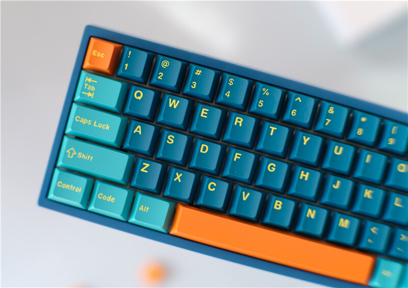 DIY Double Shot Cherry MX 173 Key ABS Keycap Set Aero Profile