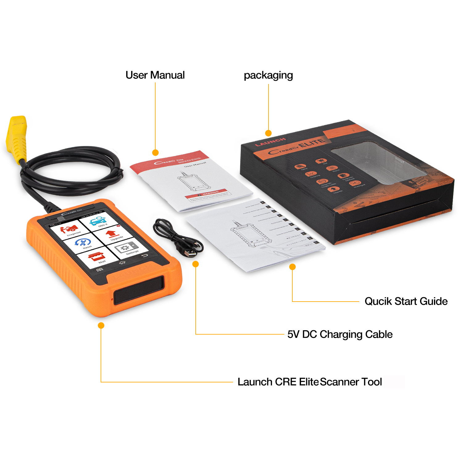 LAUNCH Creader Elite for BMW Full Systems Diagnostic Scanner OBD2 Code Reader
