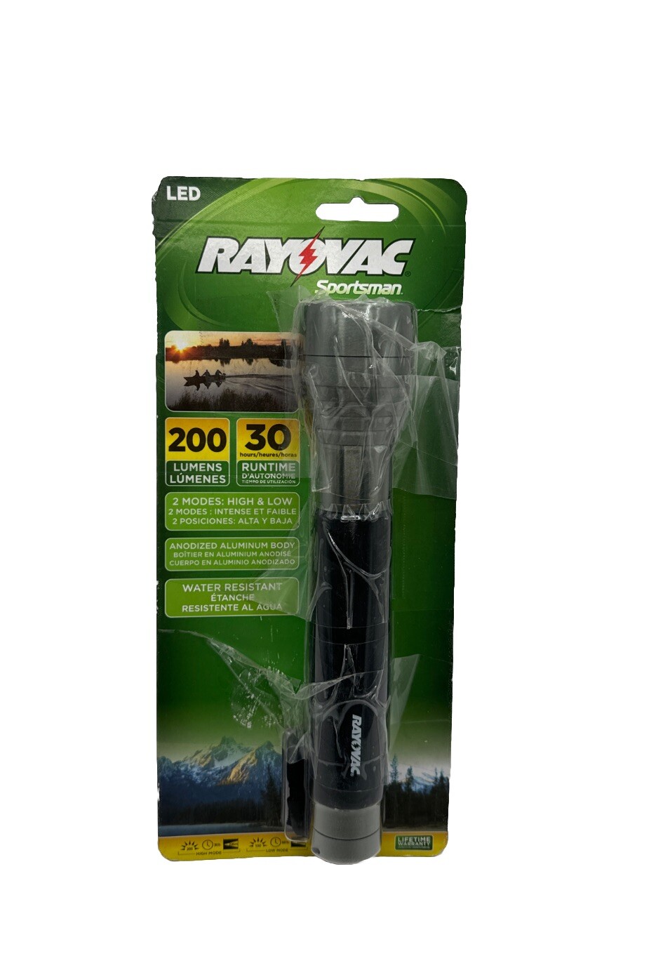 rayovac sportsman flashlight 200 lumens 30 runtime SE4W3CA Last Up To 50000 Hour