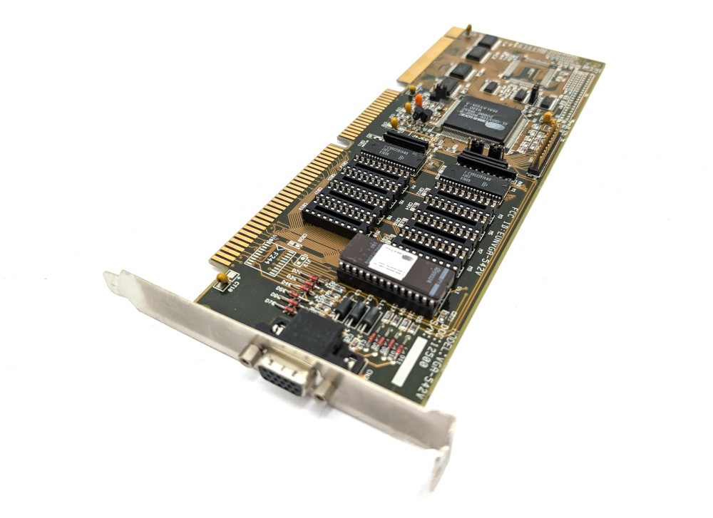 VGA-542V Vintage Isa VGA Graphic Card 1MB Retro Dos Vertex Cirrus Logic