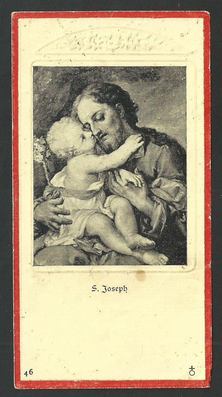 Holy card antique de San Jose santino image pieuses estampa