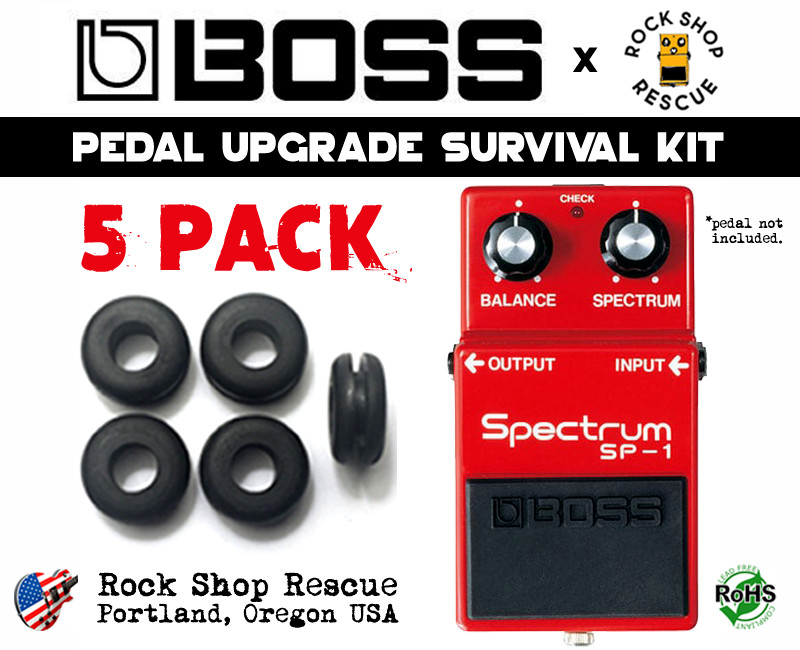 5 Pack BOSS Guitar Pedal Grommet Survival Kit O-Ring Upgrade Rubber Bushing Part