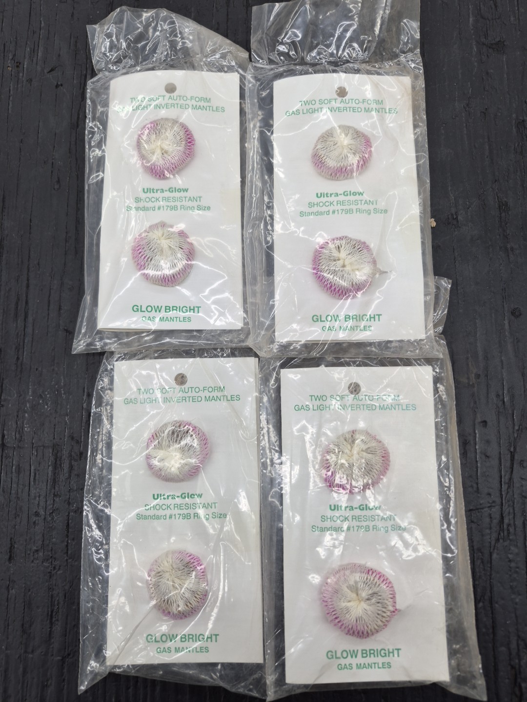 Glow Bright Gas Mantles #179B Ring Size Lot Of 4 Packages Of 2